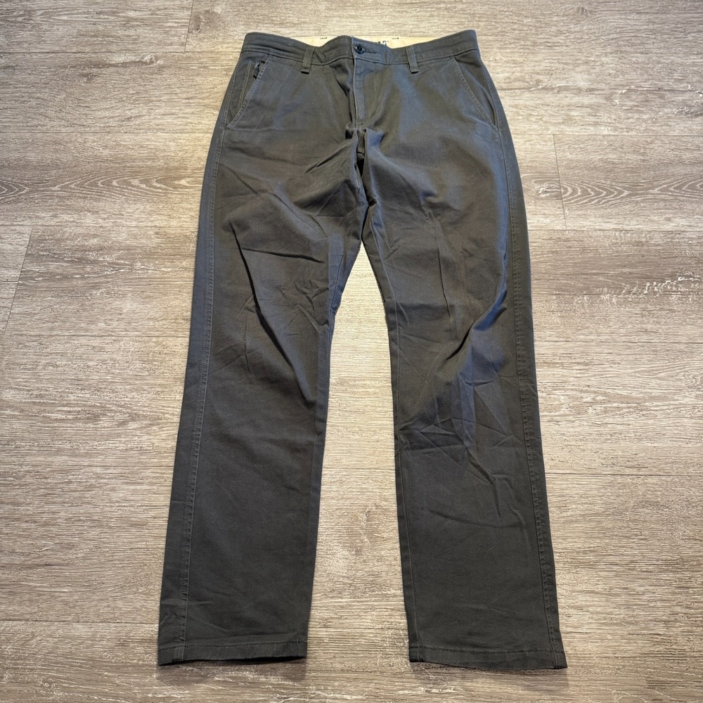 Dockers Pants Mens 30 Gray Ultimate Chino Straight Fit Pants 30x29 Cotton Adult‎